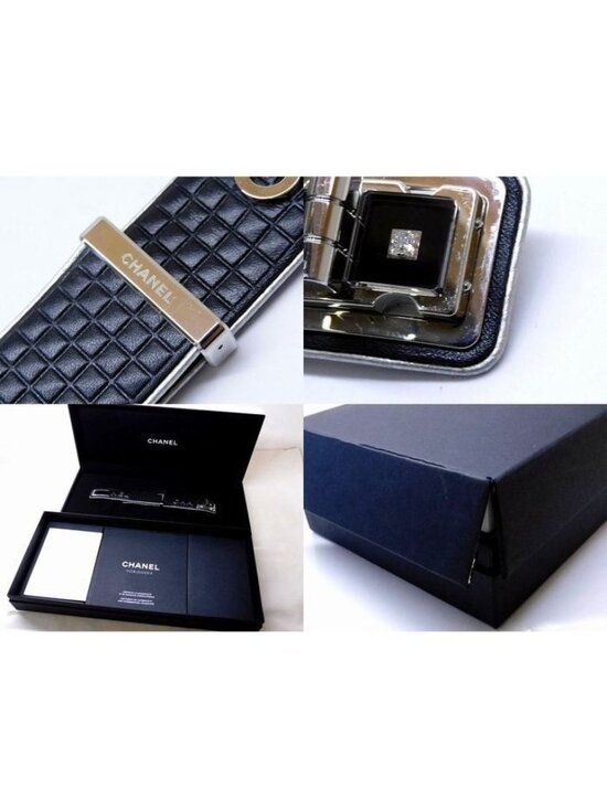 Chanel Coco Code Wanted Watch Diamond Stainless Steel Leather Bangle
